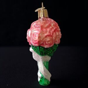 Old World Christmas Bouquet Ornament Flower Roses Wedding Glass Christmas Vtg